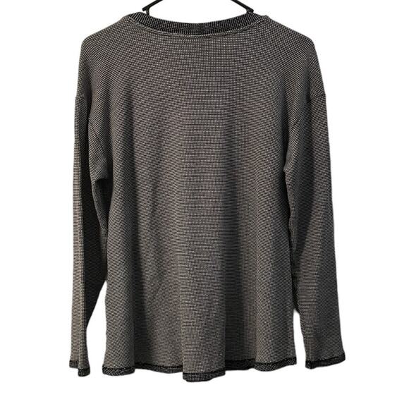 J.Jill Lightweight Sweater Pullover Women Size L Black & White Long Sleeve - Picture 2 of 11